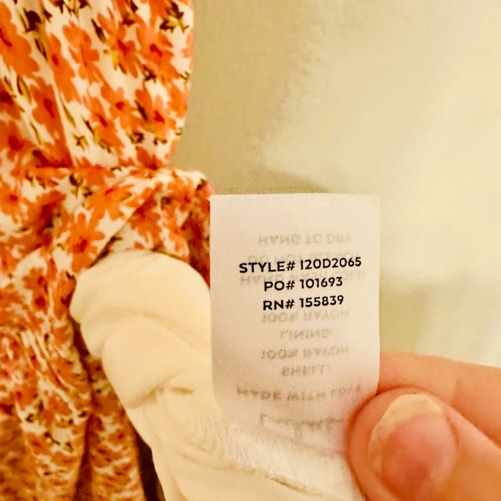 Lulu's Vibrant Orange Floral Maxi Dress Medium EUC - Picture 6 of 6